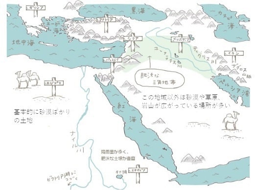 古代メソポタミア周辺地図