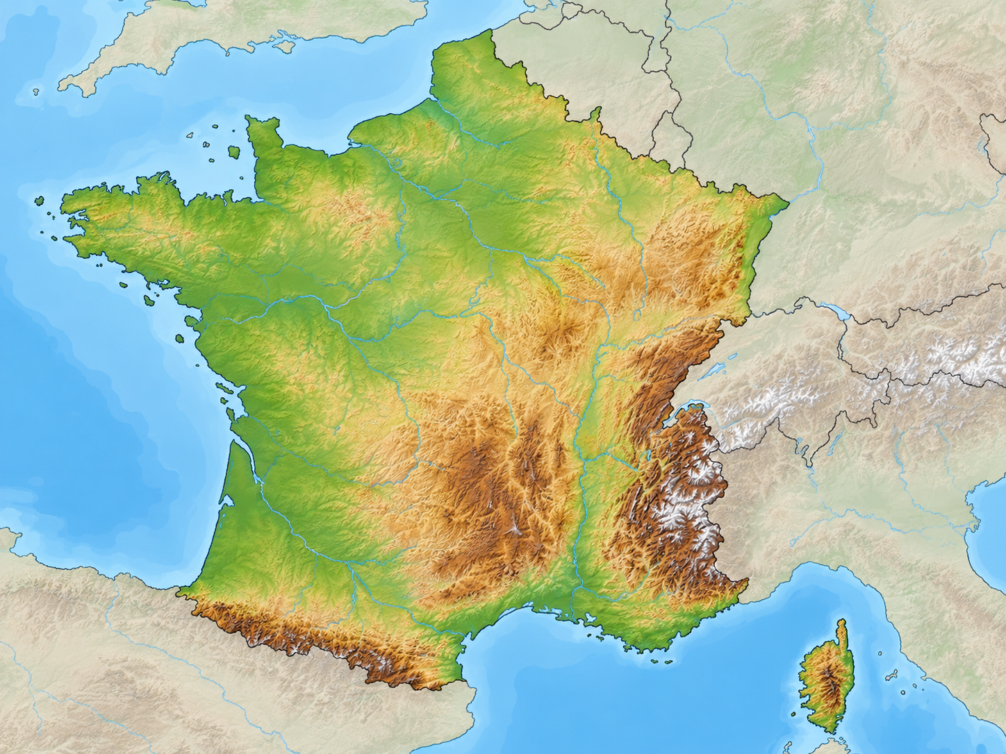 フランス地形図